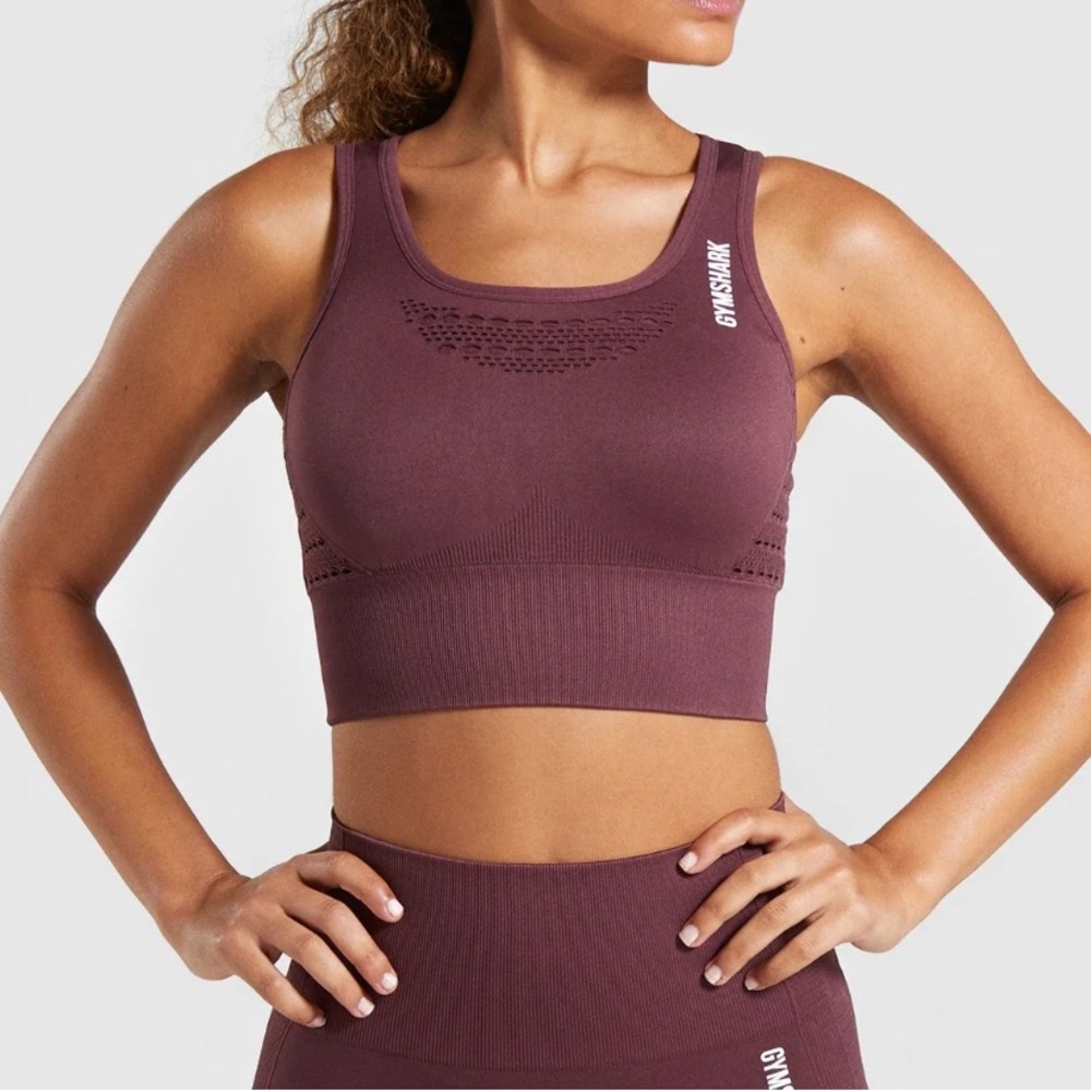 Gymshark Energy Seamless Strappy Back Sports Bra Size S Dusty Pink